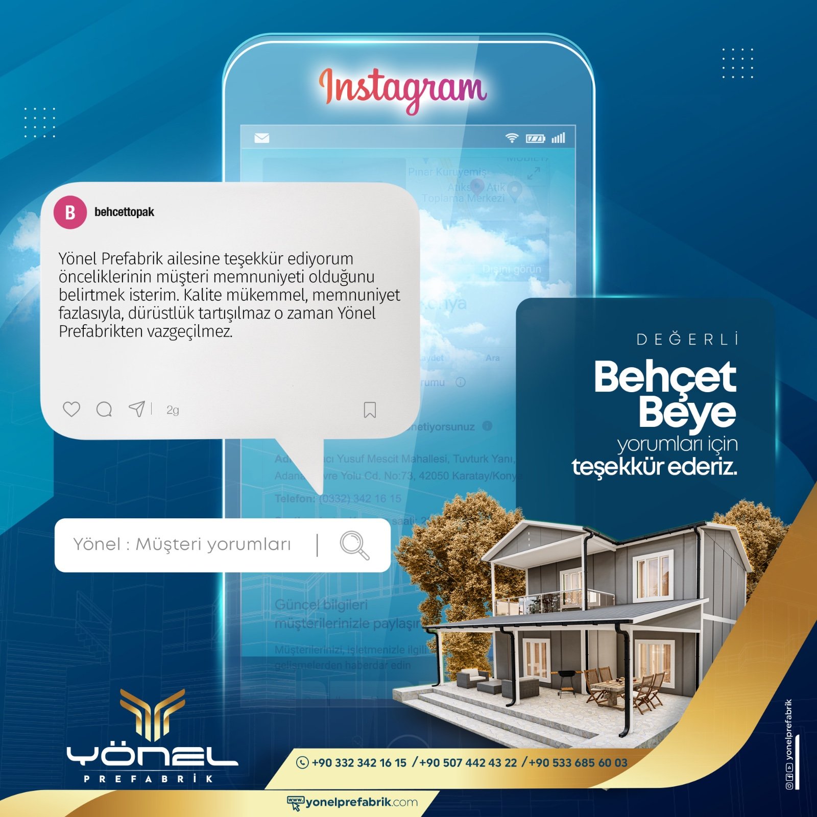 BEHÇET TOPAK müşteri yorumu